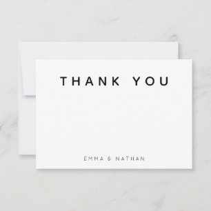 Tarjeta De Agradecimiento Guión Simple Boda