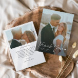 Tarjeta De Agradecimiento Guión simple con Boda de fotografía cardiaca<br><div class="desc">Simple Script con Heart Photo Boda Tarjeta de agradecimiento. Haga clic en el botón de edición para personalizar este diseño para que se ajuste a sus necesidades.</div>