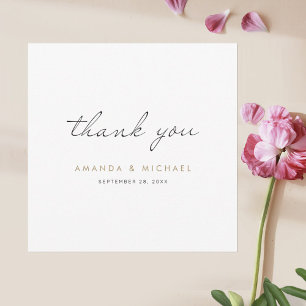Tarjeta De Agradecimiento Guión simple elegante moderno personalizado para b