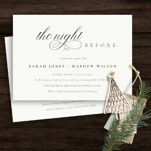 Tarjeta De Agradecimiento Guión simple Noche blanca negra antes de invitar