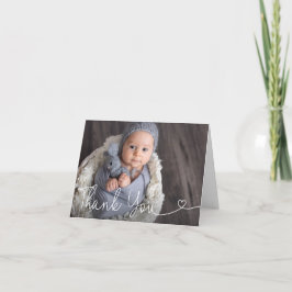 Tarjeta De Agradecimiento Guión simple para el corazón Bebé