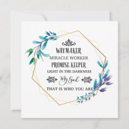 Tarjeta De Agradecimiento Guirnalda floral cristiana