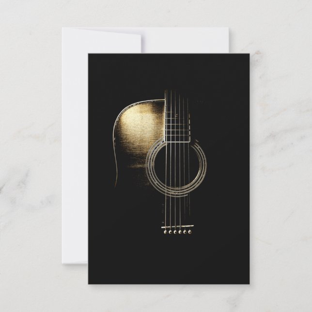Tarjeta De Agradecimiento Guitarra Acústica Lite (Anverso)