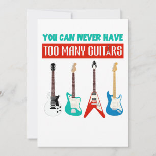 Tarjeta De Agradecimiento Guitarra Lover  Nunca Se Puede Tener Que Tener Muc