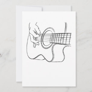 Tarjeta De Agradecimiento Guitarra Lover  Regalo de guitarra acústica