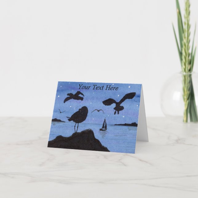 Tarjeta De Agradecimiento Gulls (Anverso)