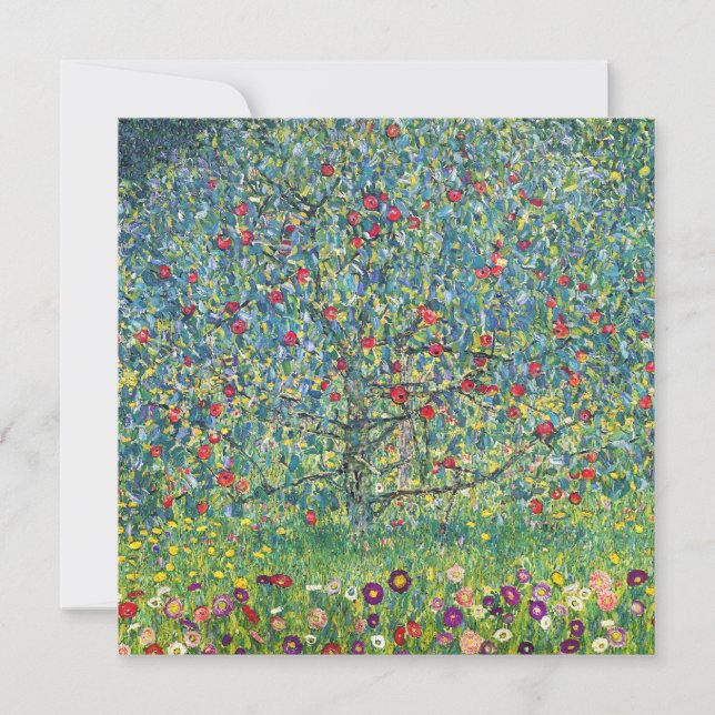 Tarjeta De Agradecimiento Gustav Klimt - Árbol de manzanas (Anverso)