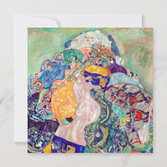 Tarjeta De Agradecimiento Gustav Klimt - Bebé / Cuna (Anverso)