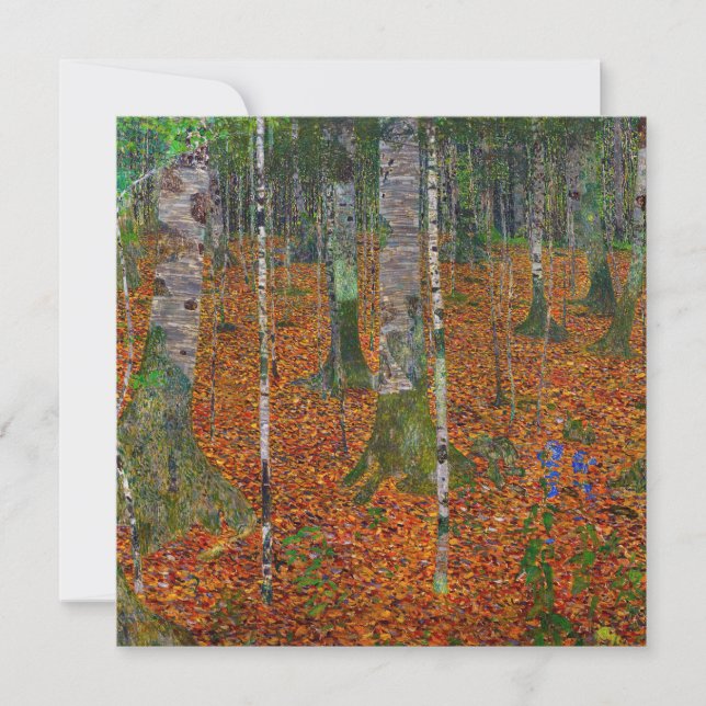 Tarjeta De Agradecimiento Gustav Klimt - Birch Wood (Anverso)