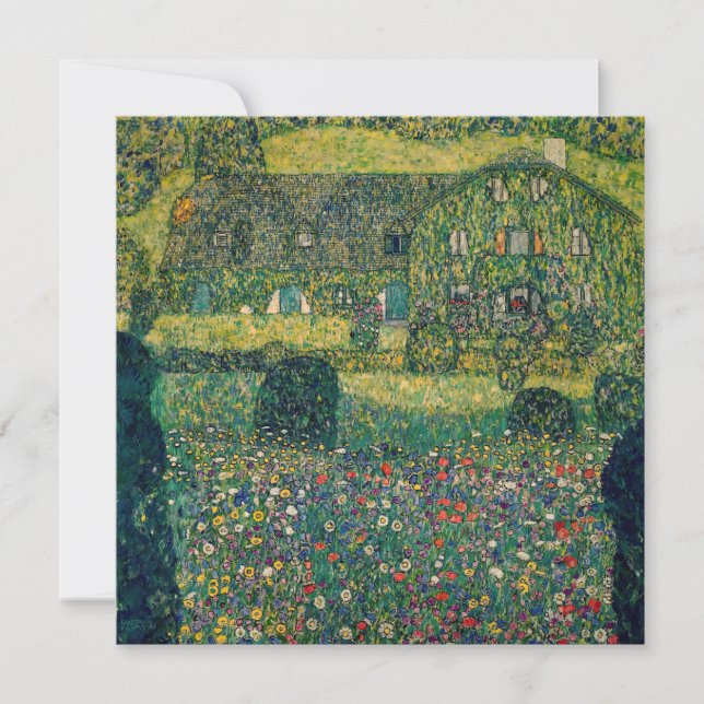 Tarjeta De Agradecimiento Gustav Klimt - Casa de campo del artista (Anverso)