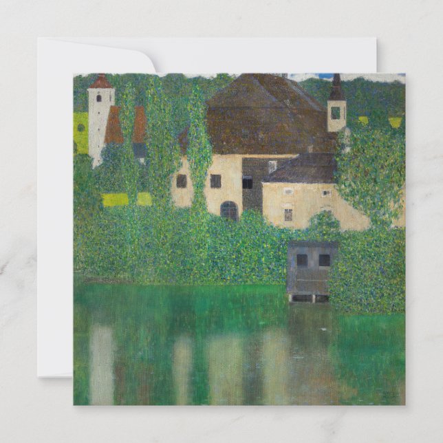 Tarjeta De Agradecimiento Gustav Klimt - Castillo de Agua (Anverso)
