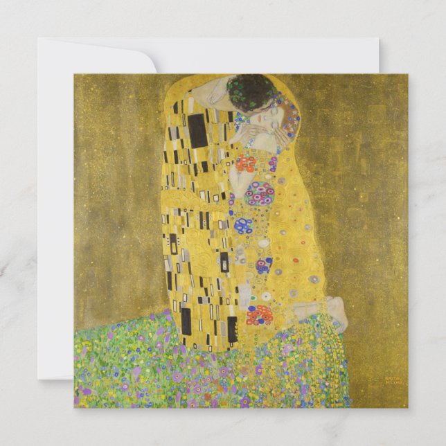 Tarjeta De Agradecimiento Gustav Klimt - El beso (Anverso)