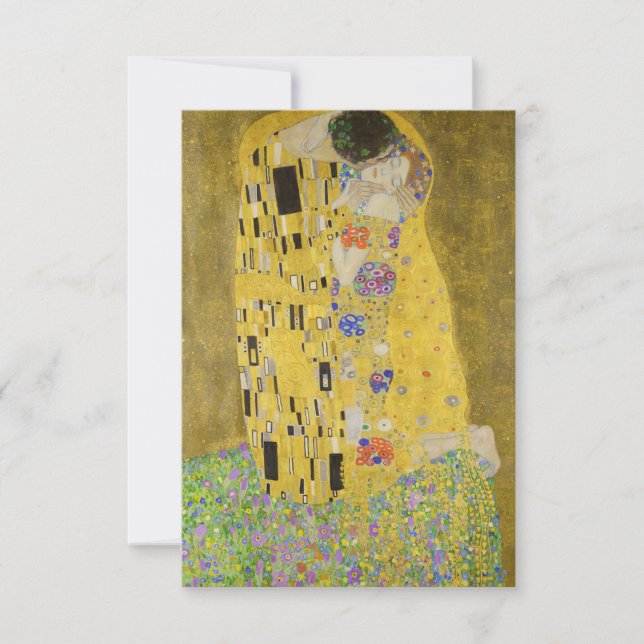 Tarjeta De Agradecimiento Gustav Klimt - El beso (Anverso)