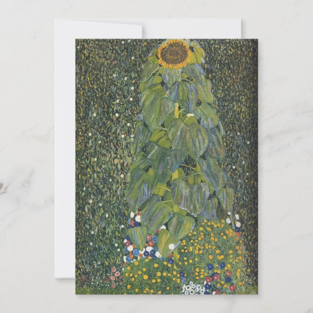 Tarjeta De Agradecimiento Gustav Klimt - El Girasol (Anverso)