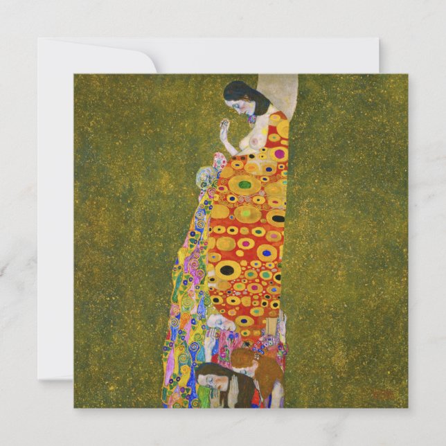 Tarjeta De Agradecimiento Gustav Klimt - Hope II (Anverso)