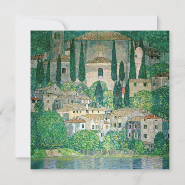 Tarjeta De Agradecimiento Gustav Klimt - Iglesia en Cassone (Anverso)