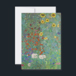 Tarjeta De Agradecimiento Gustav Klimt - Jardín de campo con girasoles<br><div class="desc">Jardín de campo con girasoles / Jardín de granja con girasoles - Gustav Klimt en 1905-1906</div>