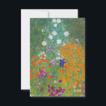 Tarjeta De Agradecimiento Gustav Klimt - Jardín de flores<br><div class="desc">Jardín de flores - Gustav Klimt en 1905-1907</div>