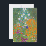 Tarjeta De Agradecimiento Gustav Klimt - Jardín de flores<br><div class="desc">Jardín de flores - Gustav Klimt en 1905-1907</div>