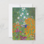 Tarjeta De Agradecimiento Gustav Klimt - Jardín de flores<br><div class="desc">Jardín de flores - Gustav Klimt en 1905-1907</div>