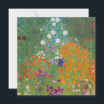 Tarjeta De Agradecimiento Gustav Klimt - Jardín de flores<br><div class="desc">Jardín de flores - Gustav Klimt en 1905-1907</div>