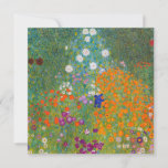 Tarjeta De Agradecimiento Gustav Klimt - Jardín de flores<br><div class="desc">Jardín de flores - Gustav Klimt en 1905-1907</div>