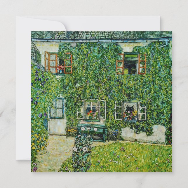 Tarjeta De Agradecimiento Gustav Klimt - La Casa de la Guardia (Anverso)