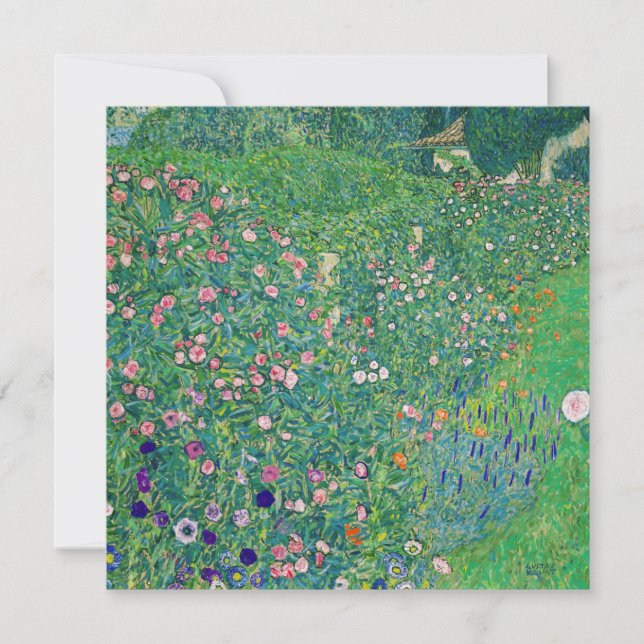 Tarjeta De Agradecimiento Gustav Klimt - Paisaje de los jardines italianos (Anverso)
