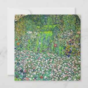 Tarjeta De Agradecimiento Gustav Klimt - Paisaje hortícola y cima de una col