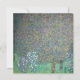Tarjeta De Agradecimiento Gustav Klimt - Rosales bajo los árboles