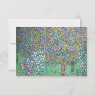 Tarjeta De Agradecimiento Gustav Klimt - Rosales bajo los árboles