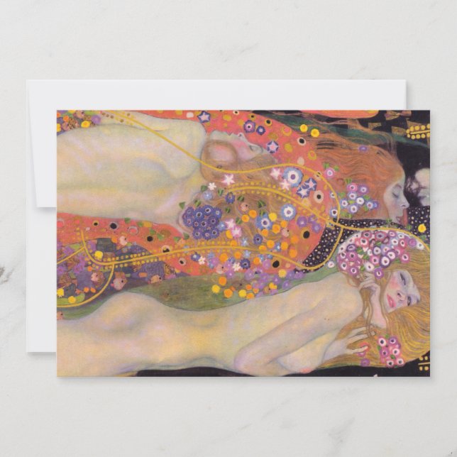 Tarjeta De Agradecimiento Gustav Klimt - Serpientes de Agua II (Anverso)