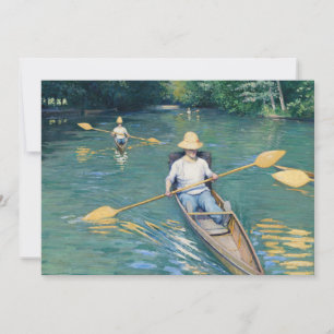 Tarjeta De Agradecimiento Gustave Caillebotte - Barcas en el Yerres