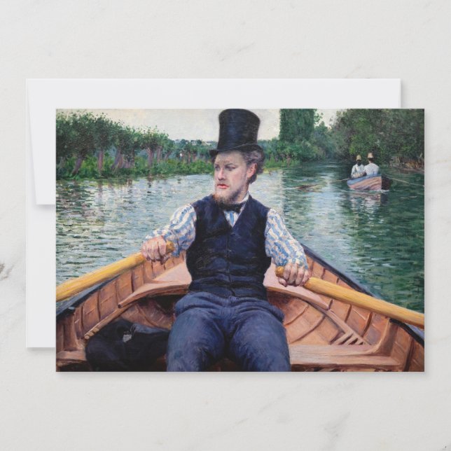 Tarjeta De Agradecimiento Gustave Caillebotte - Fiesta en bote (Anverso)