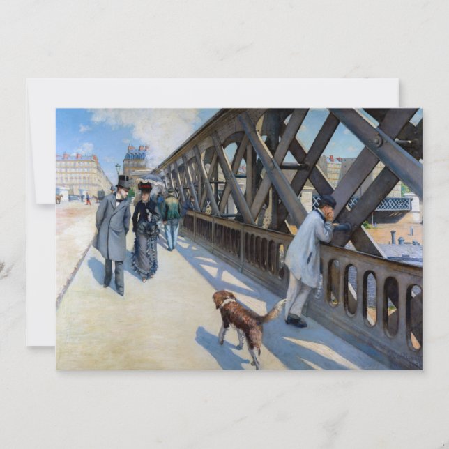 Tarjeta De Agradecimiento Gustave Caillebotte - Le Pont de l'Europe (Anverso)