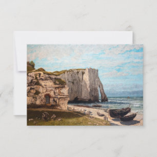 Tarjeta De Agradecimiento Gustave Courbet - Acantilados en Etretat después d