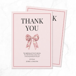 Tarjeta De Agradecimiento Habla 30 para mi chica rosada hace 30 años