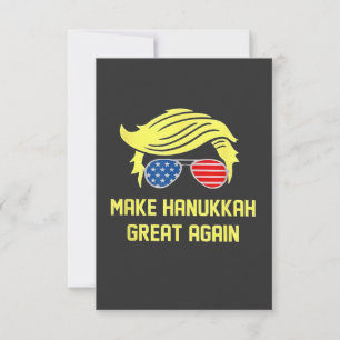 Tarjeta De Agradecimiento Hacer a Hanukkah grande de nuevo Trump judío
