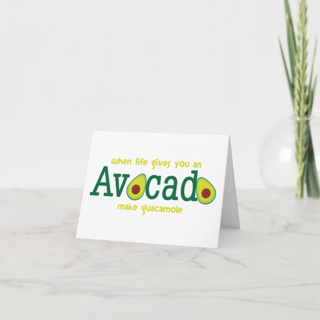 Tarjeta De Agradecimiento Hacer guacamol (Anverso)