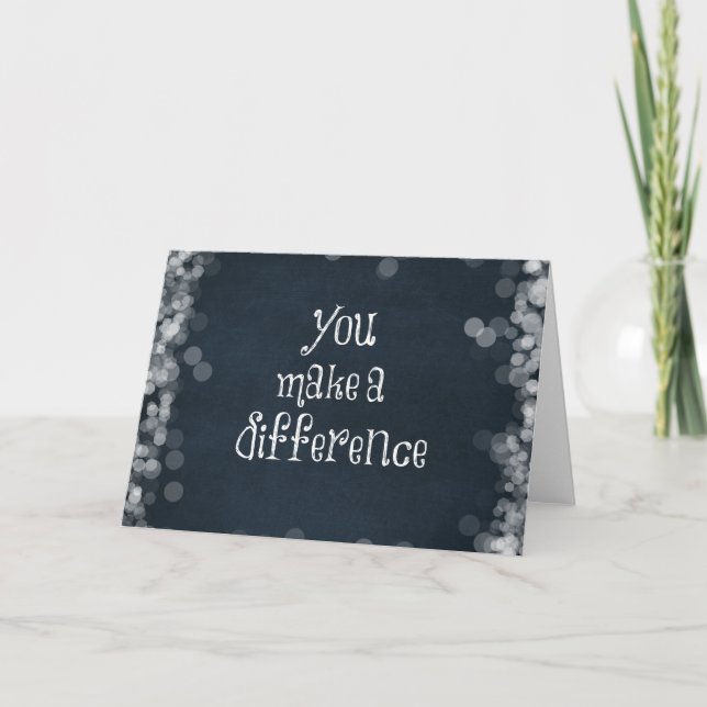 Tarjeta De Agradecimiento Hacer una cita de diferencia (Anverso)