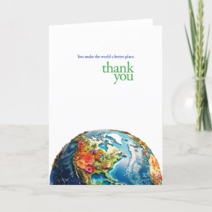 Tarjeta De Agradecimiento Haces Del Mundo Un Lugar Mejor