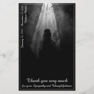Tarjeta de agradecimiento Hacia la luz - adiós que
