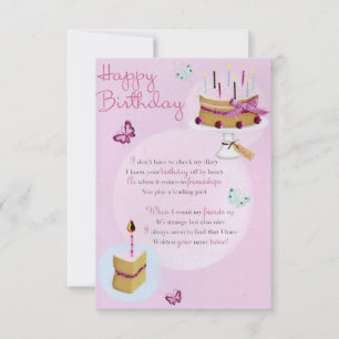 Tarjeta De Agradecimiento Haciendo Recuerdos en tu cumpleaños"