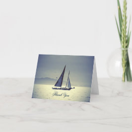 Tarjeta De Agradecimiento Haciéndose a la vela