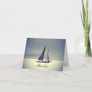 Tarjeta De Agradecimiento Haciéndose a la vela