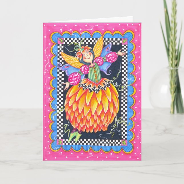 Tarjeta De Agradecimiento hada de alegría (Anverso)