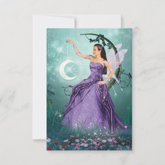 Tarjeta De Agradecimiento Hada de la Luna (Anverso)