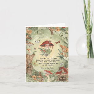 Tarjeta De Agradecimiento Hada mágica del bosque otoñal   Gracias