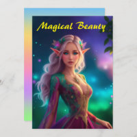 Hada princesa pixie magenta colorido resplandor bo