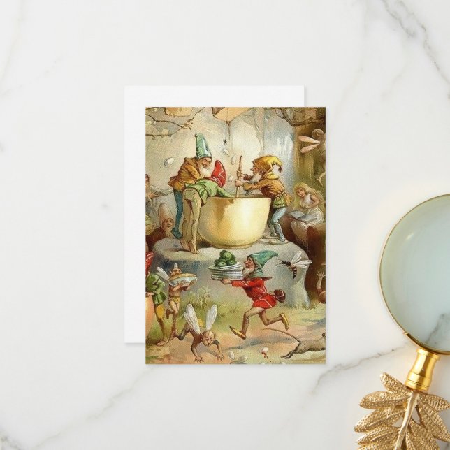 Tarjeta De Agradecimiento “Hadas Victorianas” por E S Hardy (Anverso/Reverso In Situ)